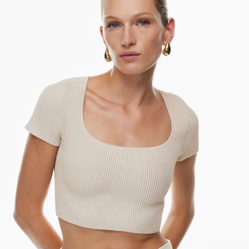 SCULPT KNIT SQUARENECK TOP